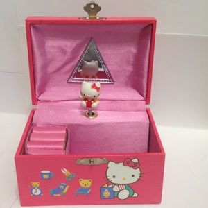 Vintage Sanrio Hello Kitty Music Jewelry Box